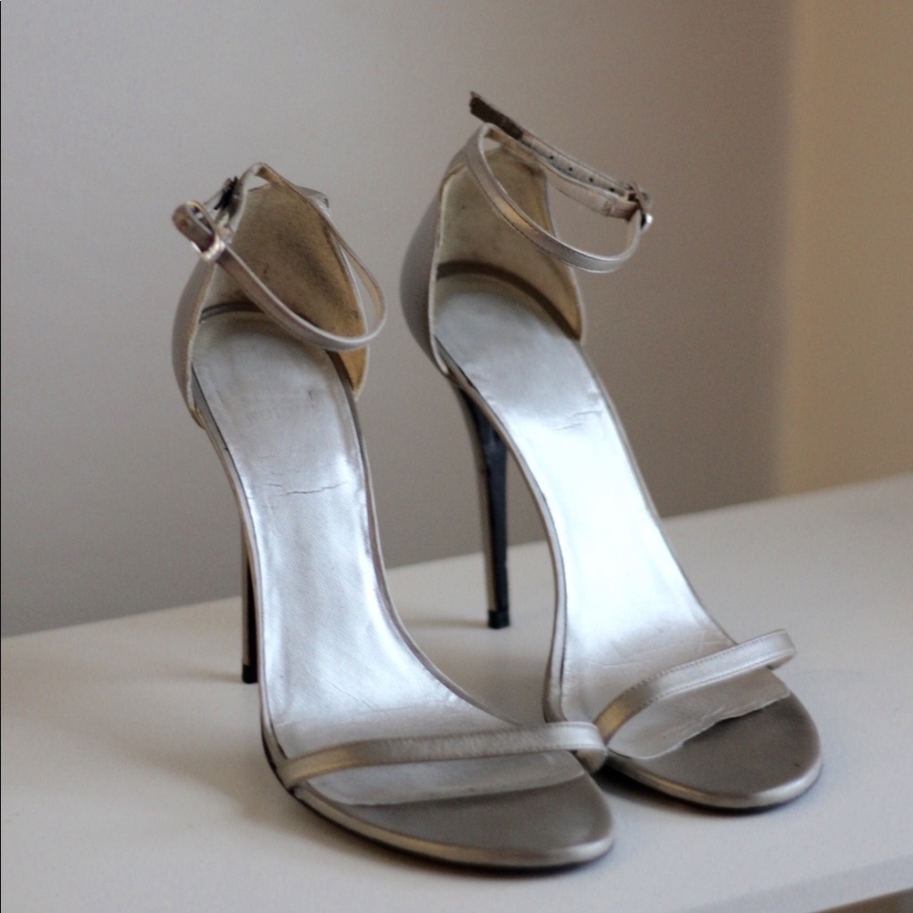 Stuart Weitzman Silver Heels
